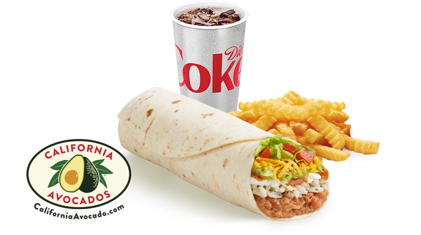 (#12) 8 LAYER VEGGIE BURRITO MEAL